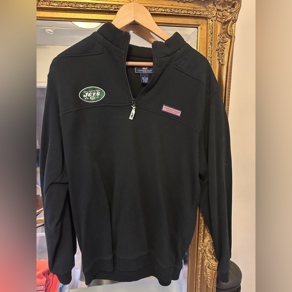 Jets Vineyard Vines Quarter Zip (L) - Picture 1 of 3